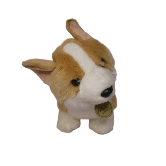 Aurora Miyoni Corgi Plush Dog Stuffed Animal 10" Tan White Soft Toy Collectible - Picture 2 of 6